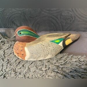 Handcrafted Wooden Bird Figurine - Multicolor